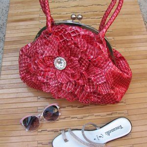 Bright Pink Embellished Purse